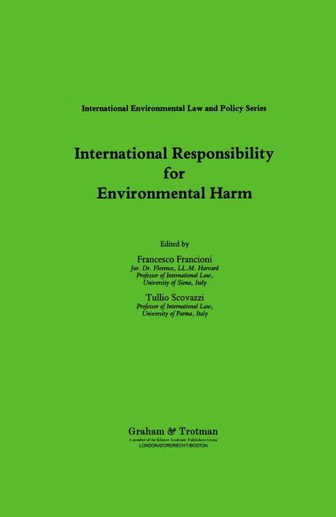 Produktbild: International Responsibility for Environmental Harm