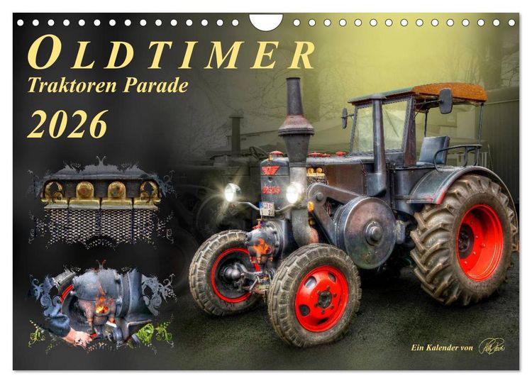 Produktbild: Oldtimer - Traktoren Parade (Wandkalender 2026 DIN A4 quer), CALVENDO Monatskalender