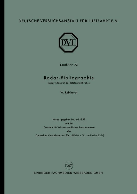 Produktbild: Radar-Bibliographie