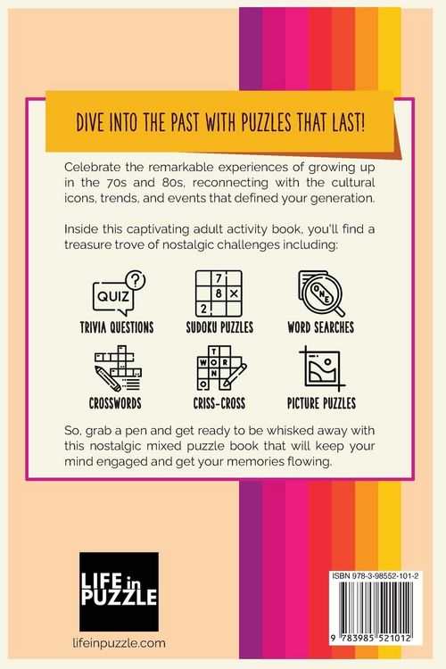 Produktbild: Born in the 70s Activity Book for Adults
