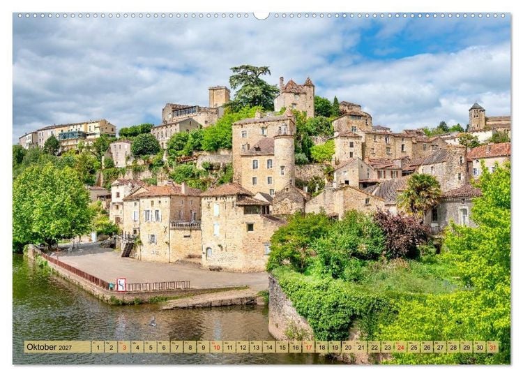 Produktbild: Bonjour Gascogne (Wandkalender 2027 DIN A2 quer), CALVENDO Monatskalender