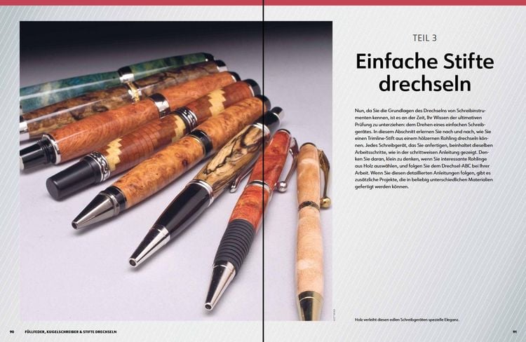 Produktbild: F&uuml;llfeder, Kugelschreiber & Stifte drechseln