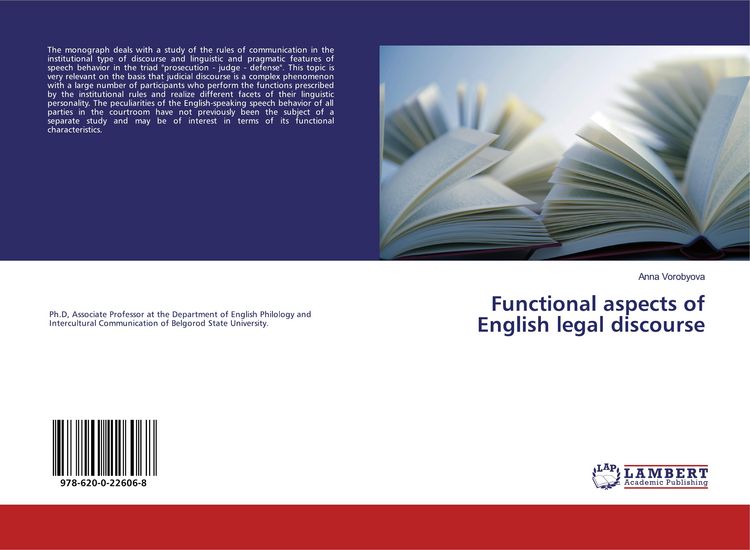 Produktbild: Functional aspects of English legal discourse