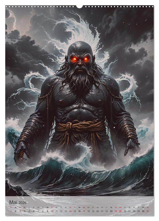 Produktbild: Japanische Mythologie - G&ouml;tter, Helden und Monster (hochwertiger Premium Wandkalender 2026 DIN A2 hoch), Kunstdruck in Hochglanz