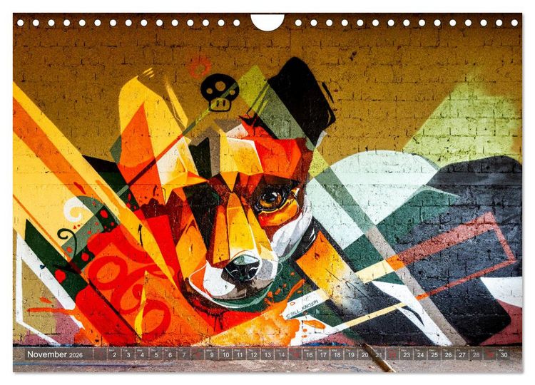 Produktbild: Streetart for Globetrotters (Wall Calendar 2026 DIN A4 landscape), CALVENDO 12 Month Wall Calendar