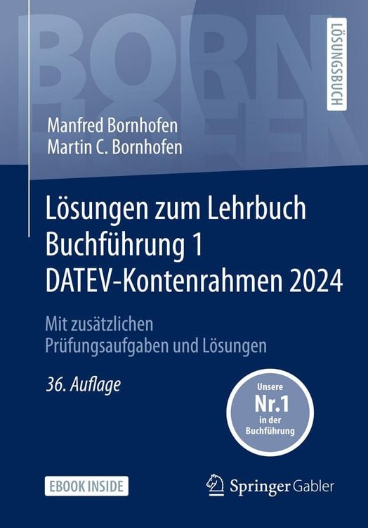 Produktbild: L&ouml;sungen zum Lehrbuch Buchf&uuml;hrung 1 DATEV-Kontenrahmen 2024