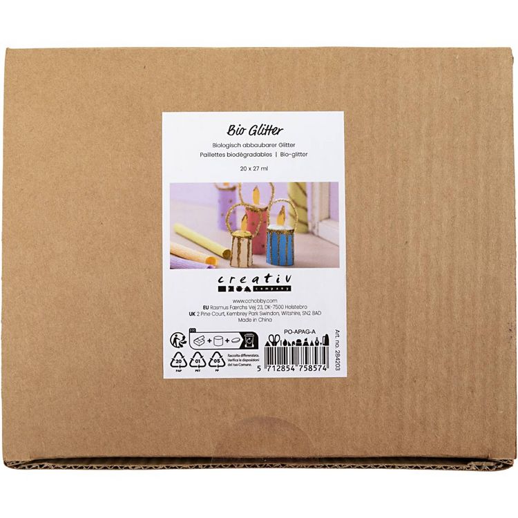 Produktbild: Creativ Company Bio Sparkles, sortierte Farben, 20x27 ml