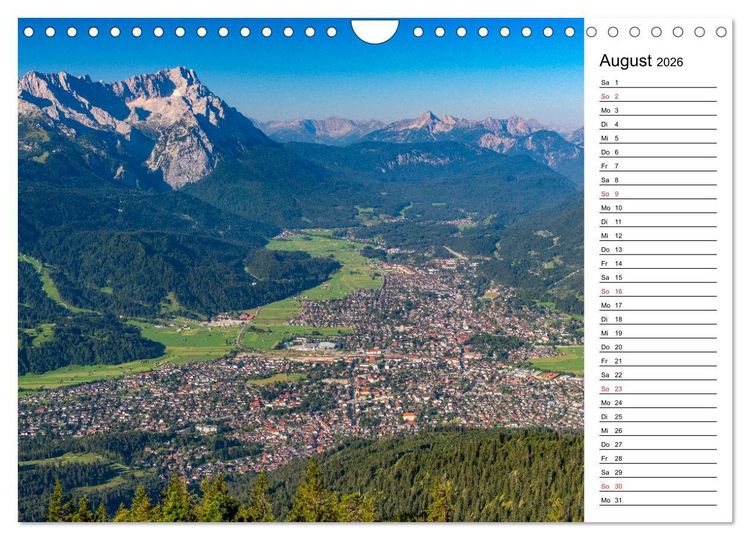 Produktbild: Garmisch-Partenkirchen - Bayerischer Charme im Werdenfelser Land (Wandkalender 2026 DIN A4 quer), CALVENDO Monatskalender