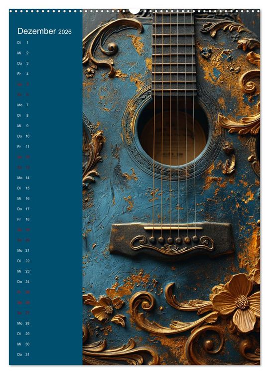 Produktbild: Strings & Dreams: Ein Jahr musikalischer Inspiration (hochwertiger Premium Wandkalender 2026 DIN A2 hoch), Kunstdruck in Hochglanz