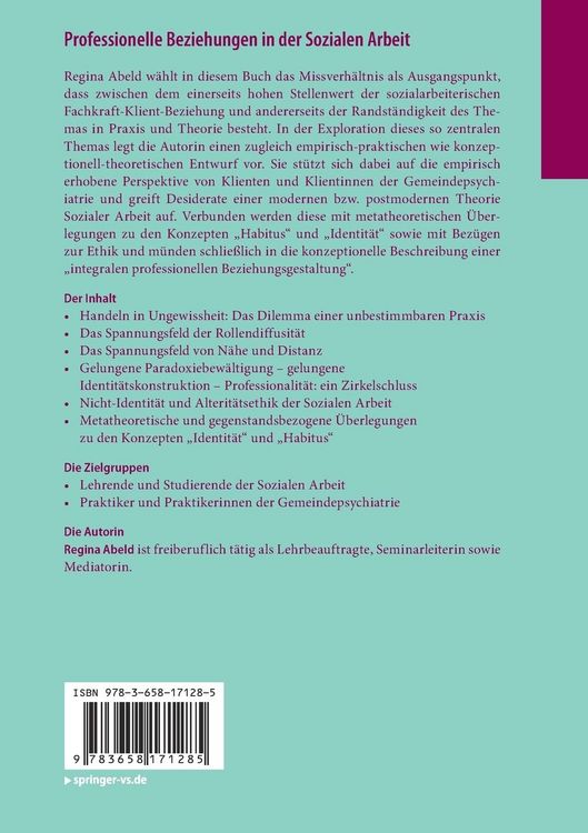 Produktbild: Professionelle Beziehungen in der Sozialen Arbeit