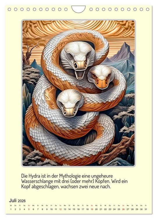 Produktbild: Mythologische Gestalten der griechischen Antike (Wandkalender 2026 DIN A4 hoch), CALVENDO Monatskalender
