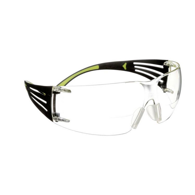 Produktbild: 3M SecureFit SF420AF Schutzbrille mit Antibeschlag-Schutz, mit Antikratz-Schutz Gr&uuml;n, Schwarz EN 166 DIN 166