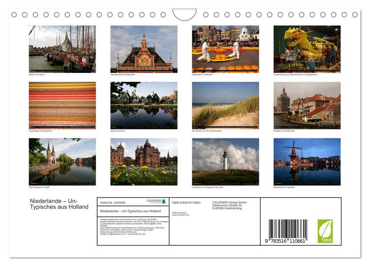 Produktbild: Niederlande &ndash; Un-Typisches aus Holland (Wandkalender 2026 DIN A4 quer), CALVENDO Monatskalender