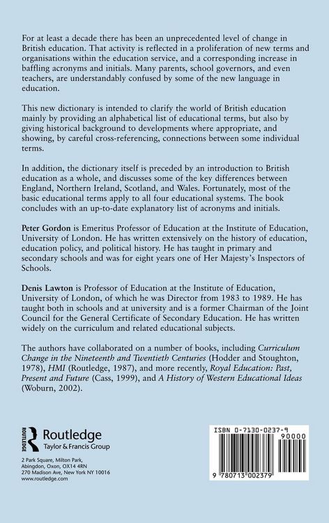 Produktbild: Dictionary of British Education