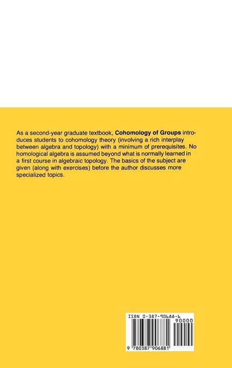 Produktbild: Cohomology of Groups