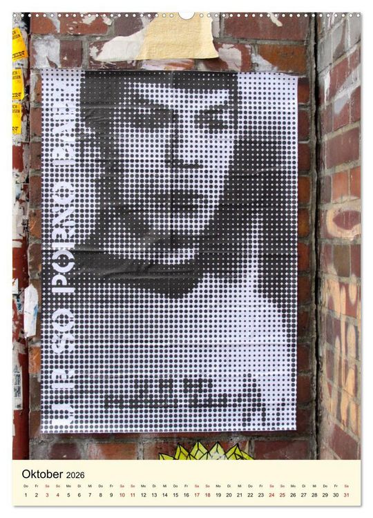 Produktbild: Flower Power in StreetArt (hochwertiger Premium Wandkalender 2026 DIN A2 hoch), Kunstdruck in Hochglanz