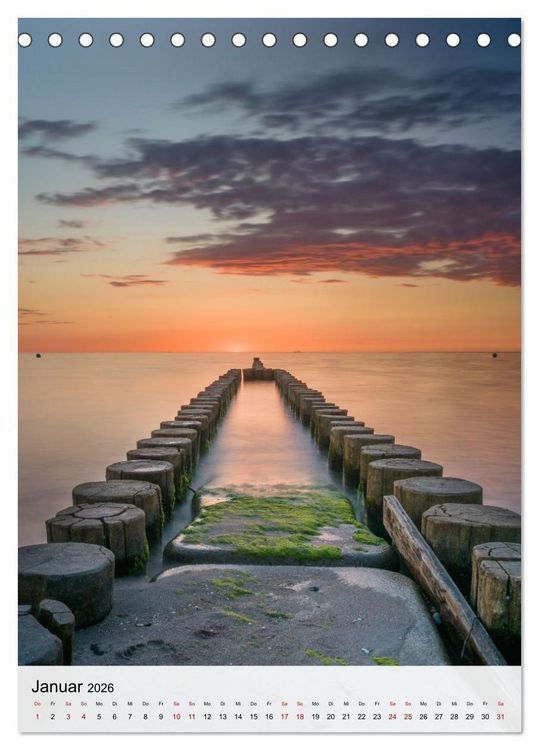 Produktbild: Fischland-Dar&szlig;-Zingst - Im Licht des Nordens (Tischkalender 2026 DIN A5 hoch), CALVENDO Monatskalender