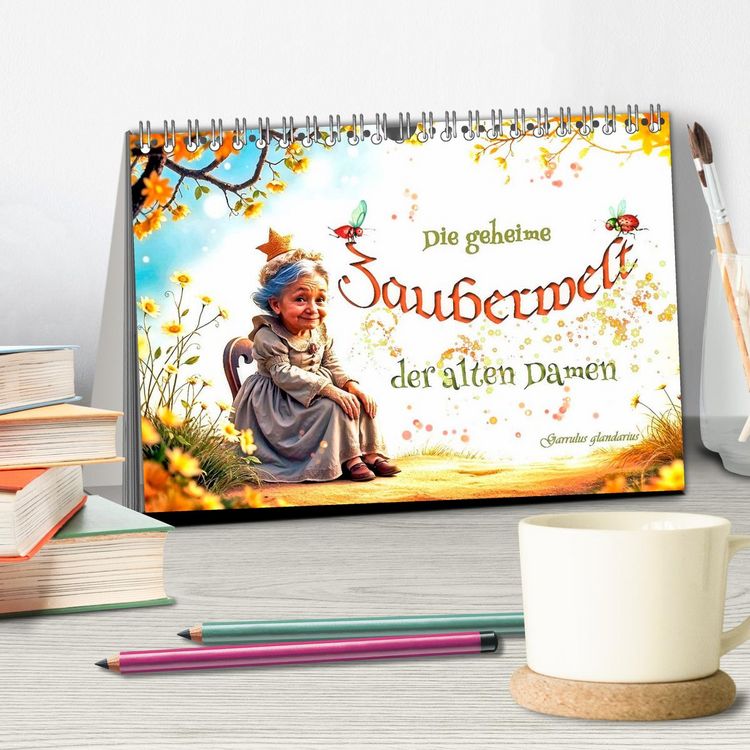 Produktbild: Die geheime Zauberwelt der alten Damen (Tischkalender 2026 DIN A5 quer), CALVENDO Monatskalender