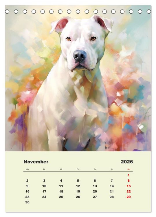 Produktbild: Gro&szlig;e Hunde. Sch&ouml;ne Aquarelle von tollen Tieren (Tischkalender 2026 DIN A5 hoch), CALVENDO Monatskalender