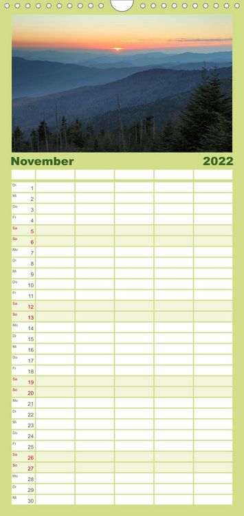Produktbild: Familienplaner S&uuml;dosten der USA (Wandkalender 2022 , 21 cm x 45 cm, hoch)