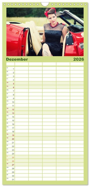 Produktbild: Familienplaner 2026 - Rockabilly - Back to the 50s mit 5 Spalten (Wandkalender, 21 x 45 cm) CALVENDO