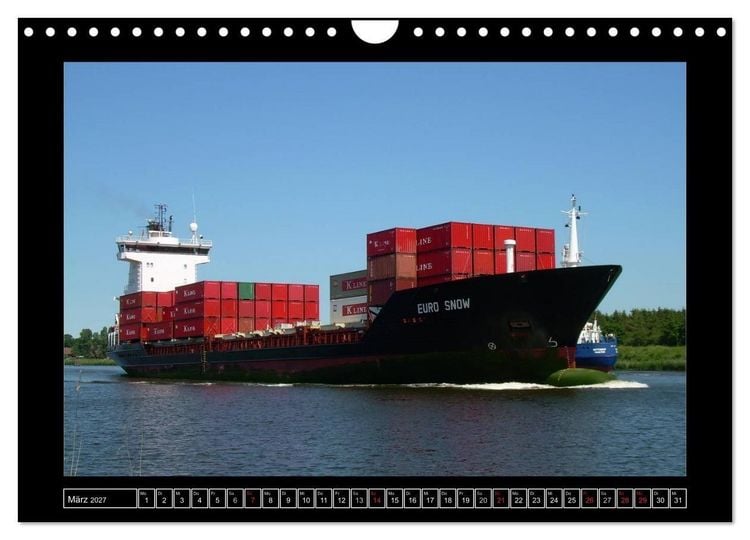 Produktbild: Containerschiffe (Wandkalender 2027 DIN A4 quer), CALVENDO Monatskalender