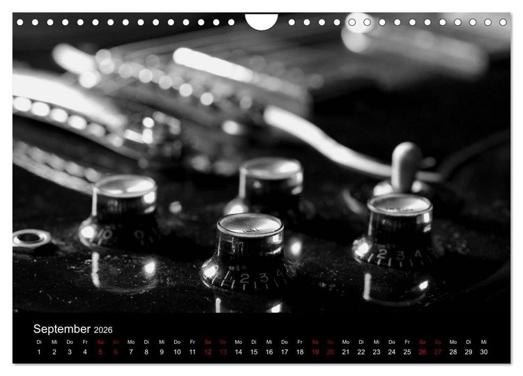 Produktbild: Regelwerke - Details alter E-Gitarren (Wandkalender 2026 DIN A4 quer), CALVENDO Monatskalender