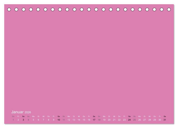 Produktbild: Bastelkalender - Pink (Tischkalender 2026 DIN A5 quer), CALVENDO Monatskalender