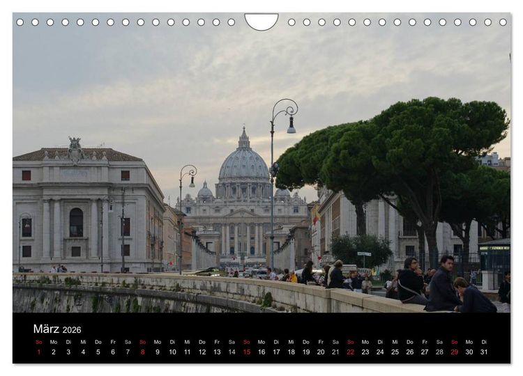 Produktbild: Vade mecum Romam - Geh mit mir nach Rom (Wandkalender 2026 DIN A4 quer), CALVENDO Monatskalender