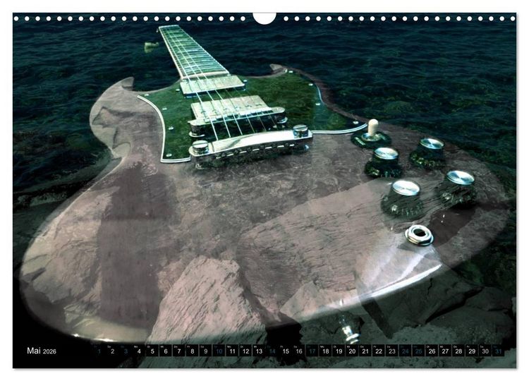 Produktbild: Mystische Gitarren (Wandkalender 2026 DIN A3 quer), CALVENDO Monatskalender