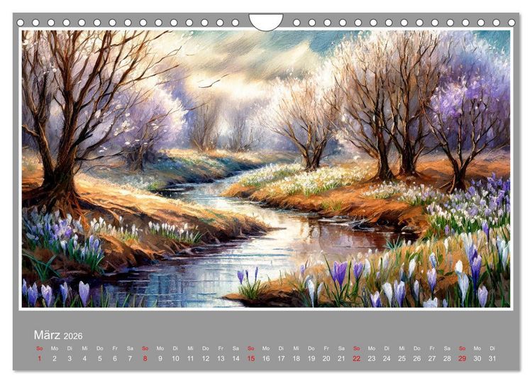 Produktbild: Landschaften im Jahreskreis (Wandkalender 2026 DIN A4 quer), CALVENDO Monatskalender