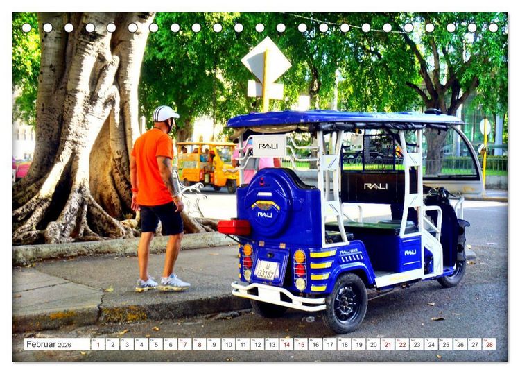 Produktbild: ECO TAXI - Umweltfreundlich in die Zukunft (Tischkalender 2026 DIN A5 quer), CALVENDO Monatskalender