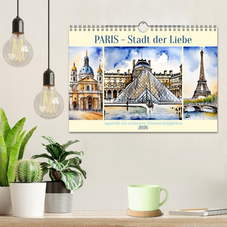 Produktbild: Paris - Stadt der Liebe (Wandkalender 2026 DIN A4 quer), CALVENDO Monatskalender