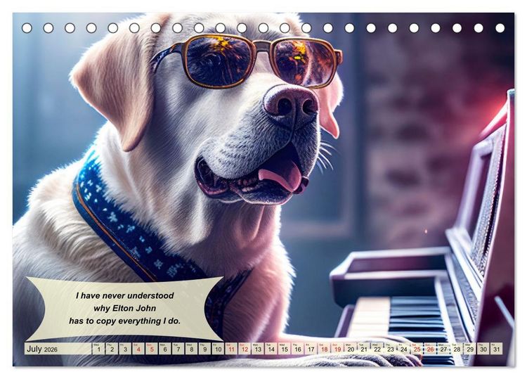 Produktbild: Great fun for Labrador lovers (Desk Calendar 2026 DIN A5 landscape), CALVENDO 12 Month DeskCalendar