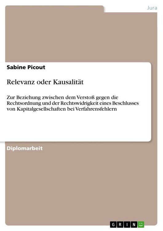 Produktbild: Relevanz oder Kausalit&auml;t