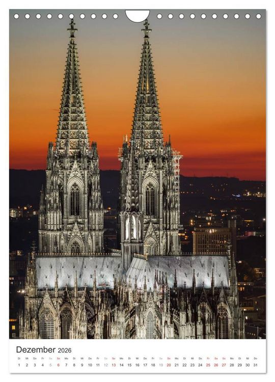 Produktbild: K&ouml;lner Dom - Blickwinkel auf ein Wahrzeichen (Wandkalender 2026 DIN A4 hoch), CALVENDO Monatskalender