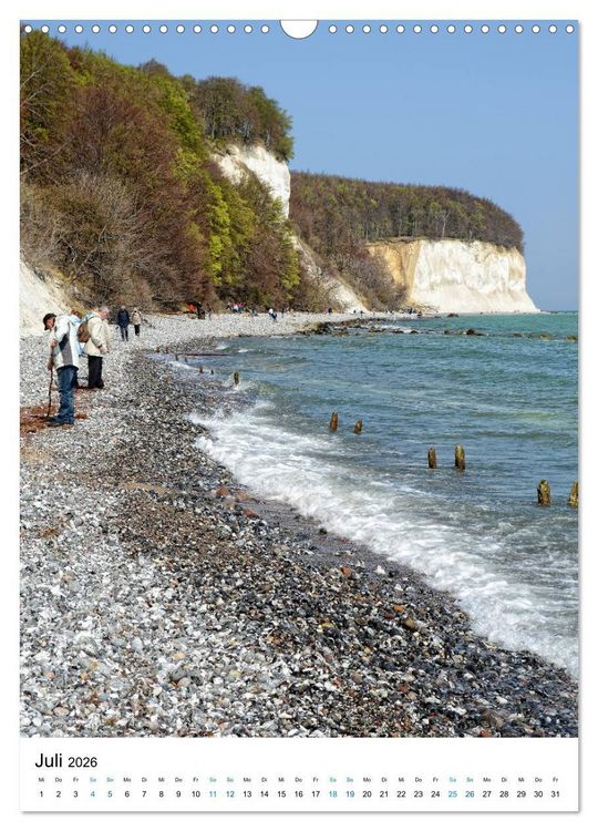 Produktbild: Insel R&uuml;gen - Kreide, Landschaft, Leuchtt&uuml;rme (Wandkalender 2026 DIN A3 hoch), CALVENDO Monatskalender
