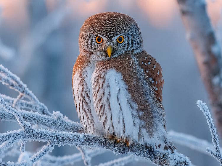 Produktbild: CALVENDO Puzzle Perlkauz - kleine Eule im eisigen Winter | 1000 Teile Lege-Gr&ouml;&szlig;e 64x48cm Foto-Puzzle f&uuml;r gl&uuml;ckliche Stunden