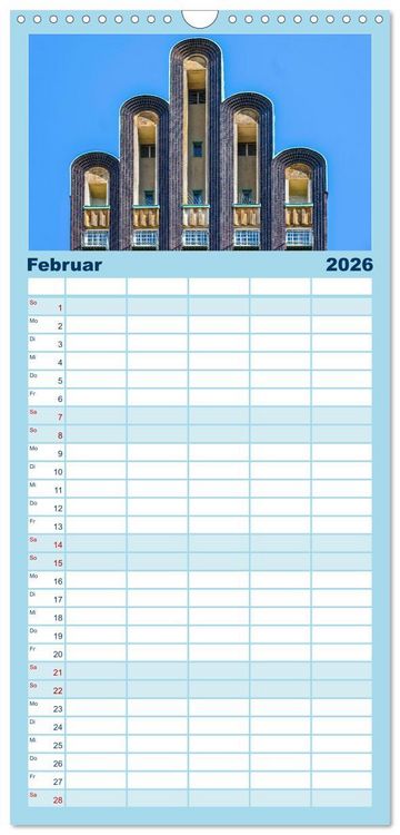 Produktbild: Familienplaner 2026 - Blickfang Darmstadt! mit 5 Spalten (Wandkalender, 21 x 45 cm) CALVENDO