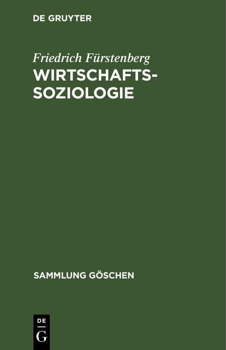 Produktbild: Wirtschaftssoziologie