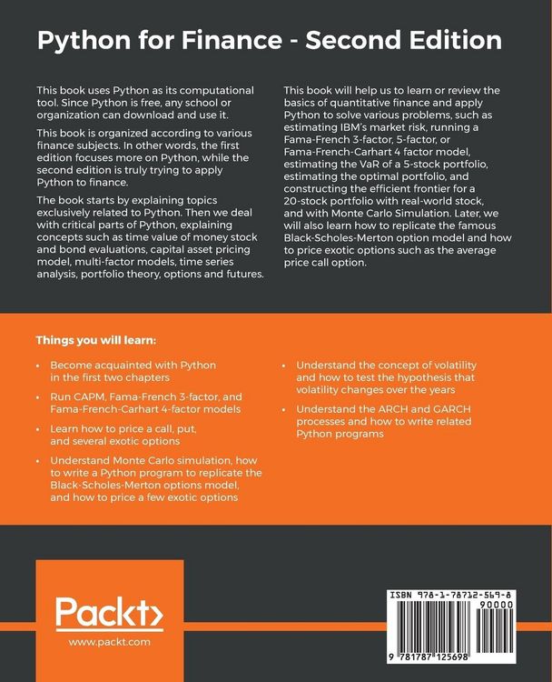 Produktbild: Python for Finance - Second Edition