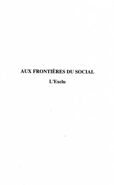 Produktbild: Aux Frontieres Du Social