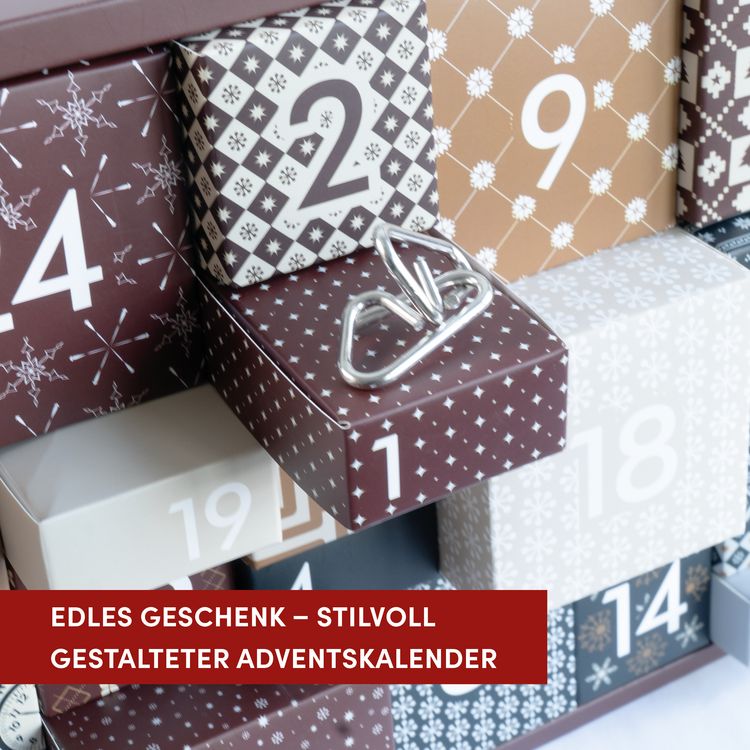Produktbild: Knobelspiel-Adventskalender &ndash; Neue IQ-Puzzles und Geduldsspiele f&uuml;r 24 Tage
