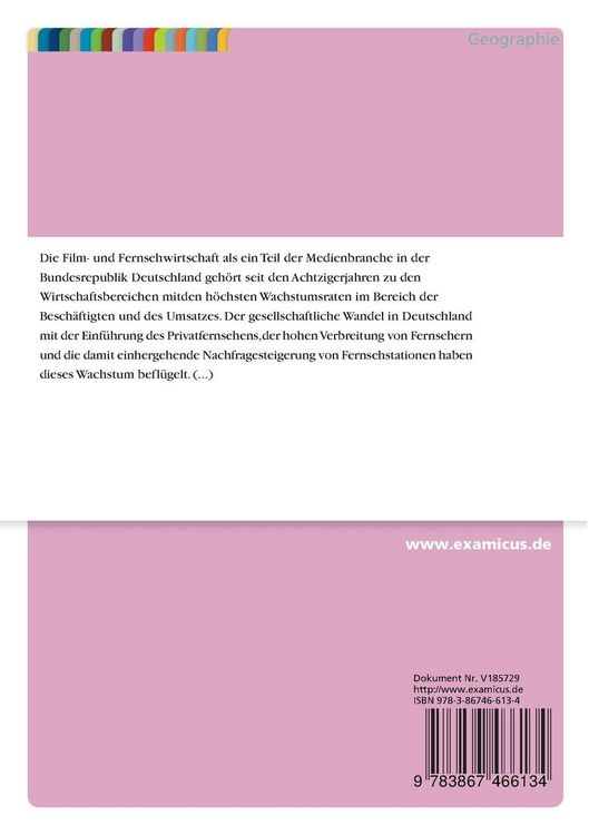 Produktbild: Medienst&auml;dte in Deutschland - Standortanforderungen f&uuml;r Medienst&auml;dte der Film- und Fernsehwirtschaft
