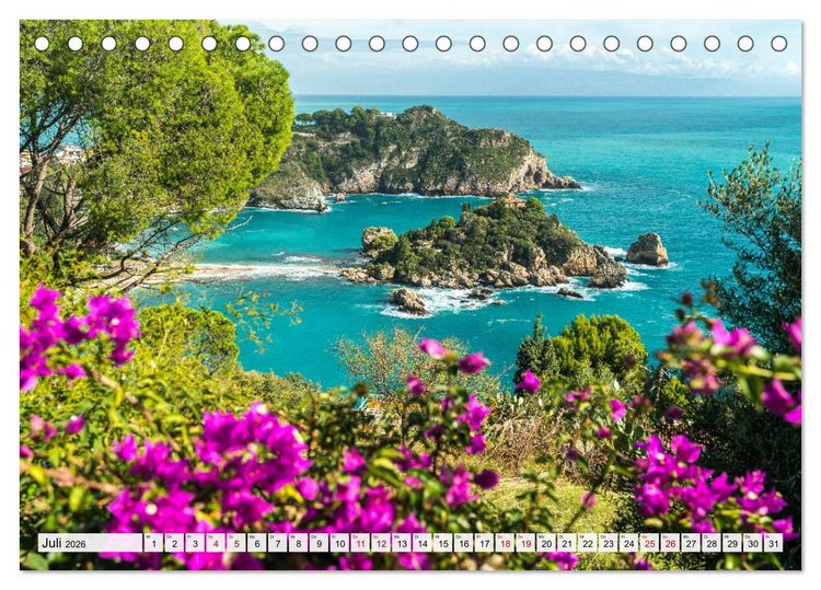 Produktbild: Sizilien - Taormina (Tischkalender 2026 DIN A5 quer), CALVENDO Monatskalender