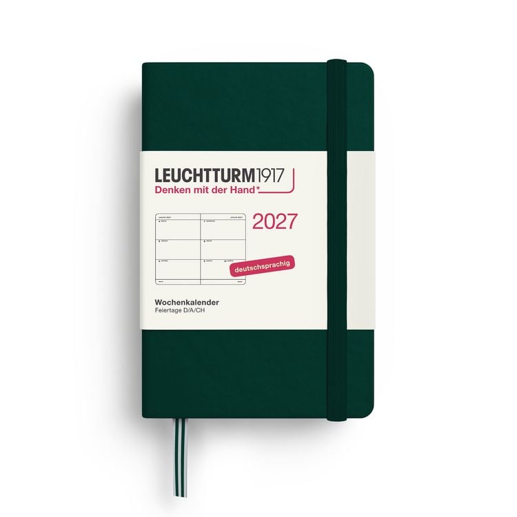 Produktbild: Wochenkalender Mini (A7) 2027, Forest Green, Deutsch