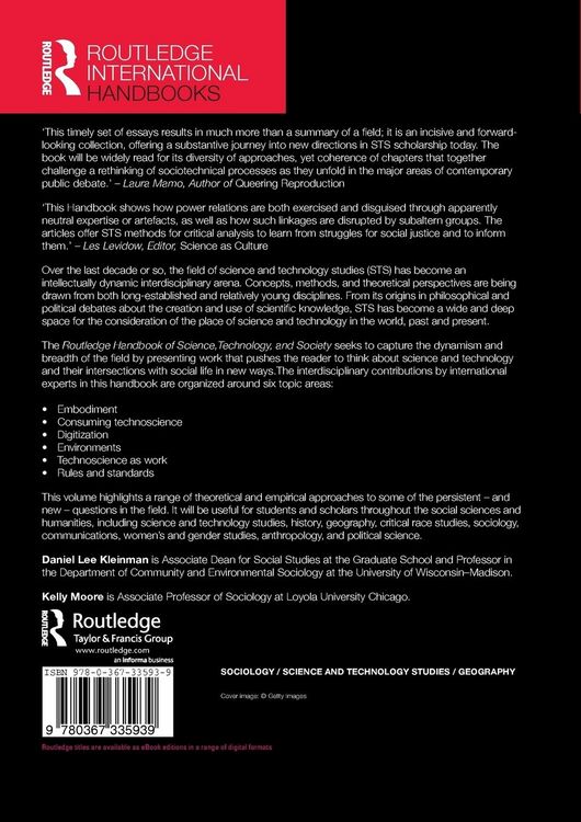 Produktbild: Routledge Handbook of Science, Technology, and Society