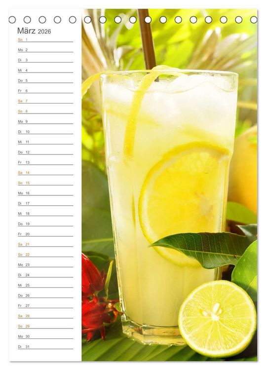 Produktbild: Tropical Cocktails - Erfrischend und fruchtig (Tischkalender 2026 DIN A5 hoch), CALVENDO Monatskalender