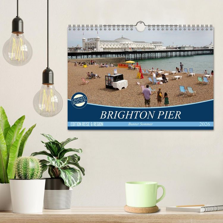 Produktbild: Brighton Pier Bunter Sommer (Wandkalender 2026 DIN A4 quer), CALVENDO Monatskalender