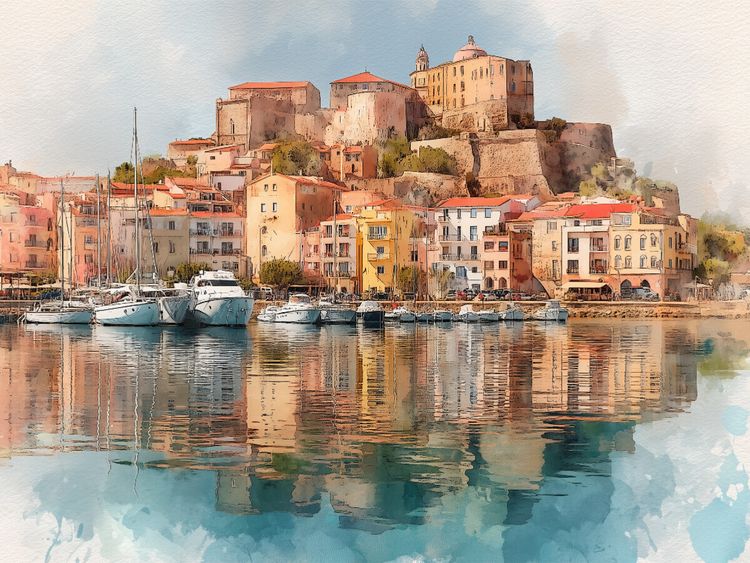 Produktbild: CALVENDO Puzzle Calvi, Corsica, Frankreich | 1000 Teile Lege-Gr&ouml;&szlig;e 64x48cm Foto-Puzzle f&uuml;r gl&uuml;ckliche Stunden